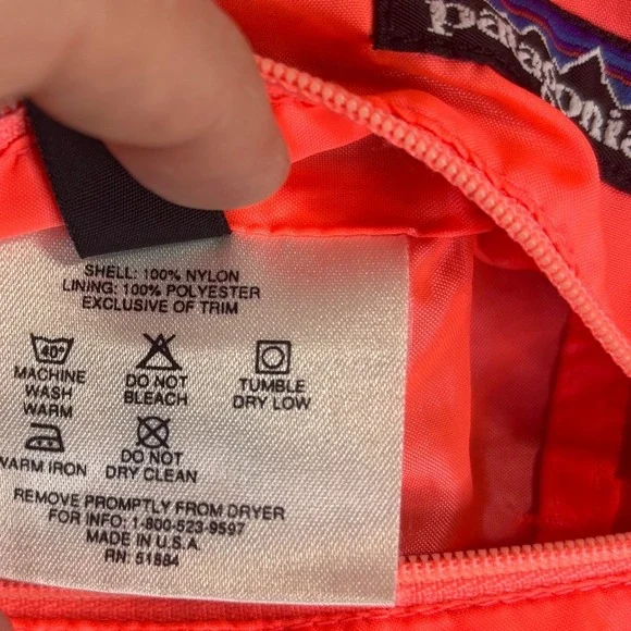 VTG Patagonia Reversible Windbreaker Womens M Navy Orange Snap T Pullover Hiking - Picture 12 of 12